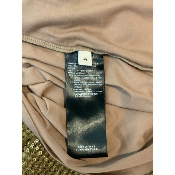 Dorothee Schumacher Gold Sequin Shimmering Dreams Midi Dress, Size 4, $1250 NWT! - Picture 15 of 15
